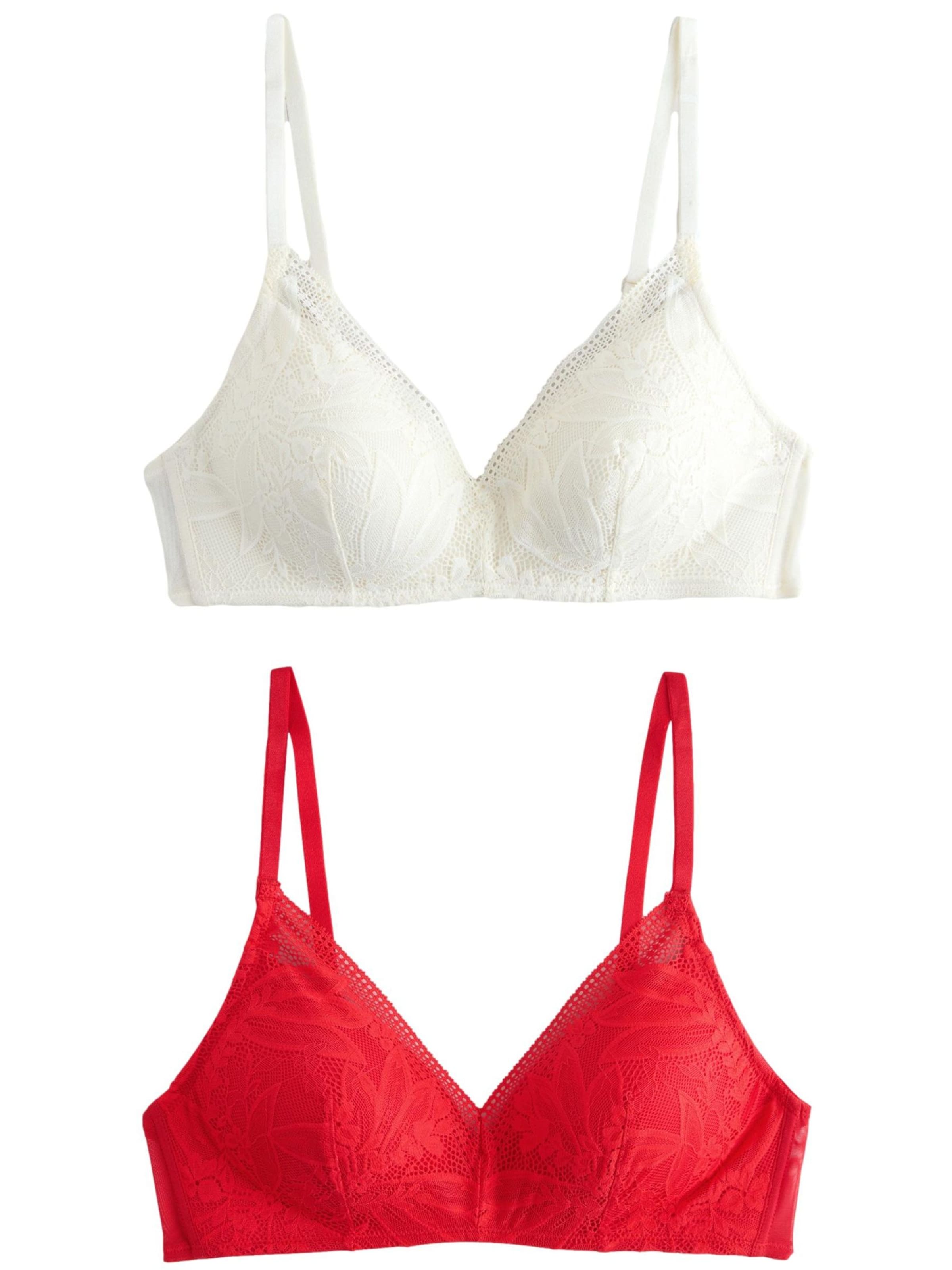 Sutien Next pe roșu / alb, Vizualizare produs