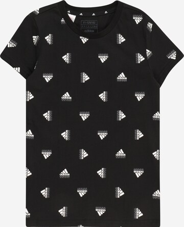 ADIDAS SPORTSWEAR Funkční tričko 'Brand Love Print ' – černá: přední strana