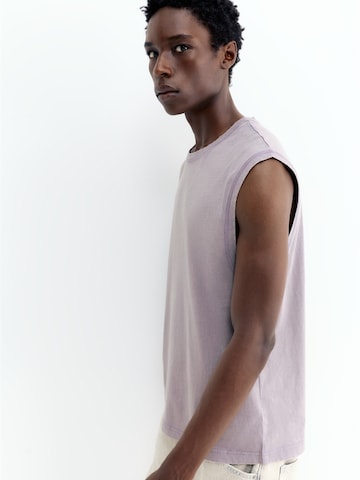 Pull&Bear T-shirt 'STWD' i lila