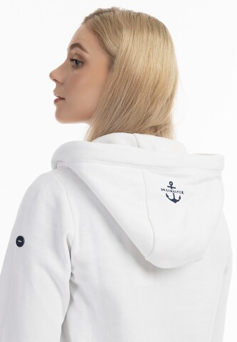 DreiMaster Maritim Zip-Up Hoodie 'Kilata' in White