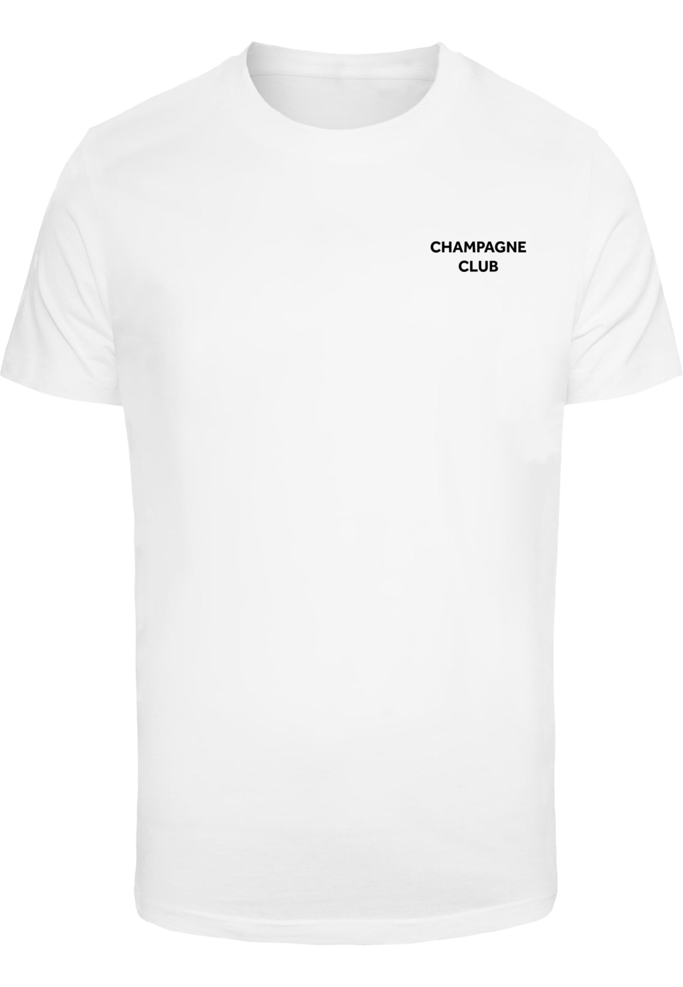 Mister Tee Shirt 'Champagne Club' in White: front