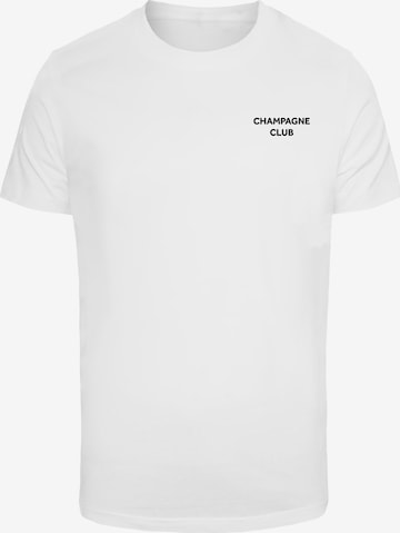 T-Shirt 'Champagne Club' Mister Tee en blanc : devant