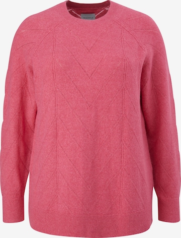 Pull-over TRIANGLE en rose : devant