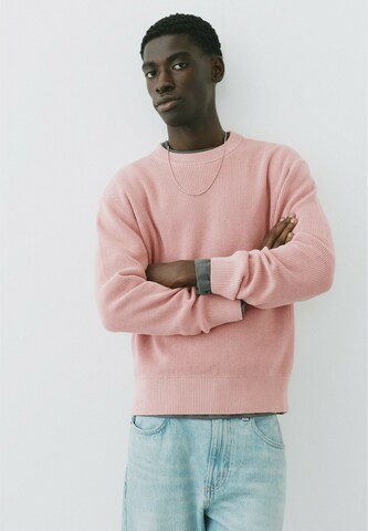 Pull&Bear Neulepaita värissä vaaleanpunainen: etupuoli
