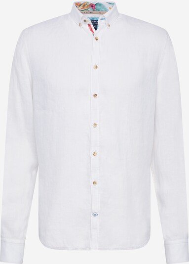 COLOURS & SONS Chemise 'Liam' en blanc, Vue avec produit