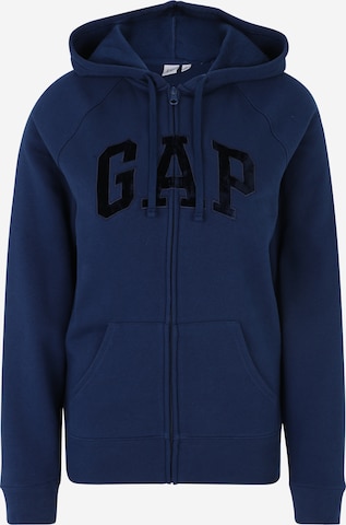 Gap Tall - Sudadera con cremallera 'HERITAGE' en azul: frente