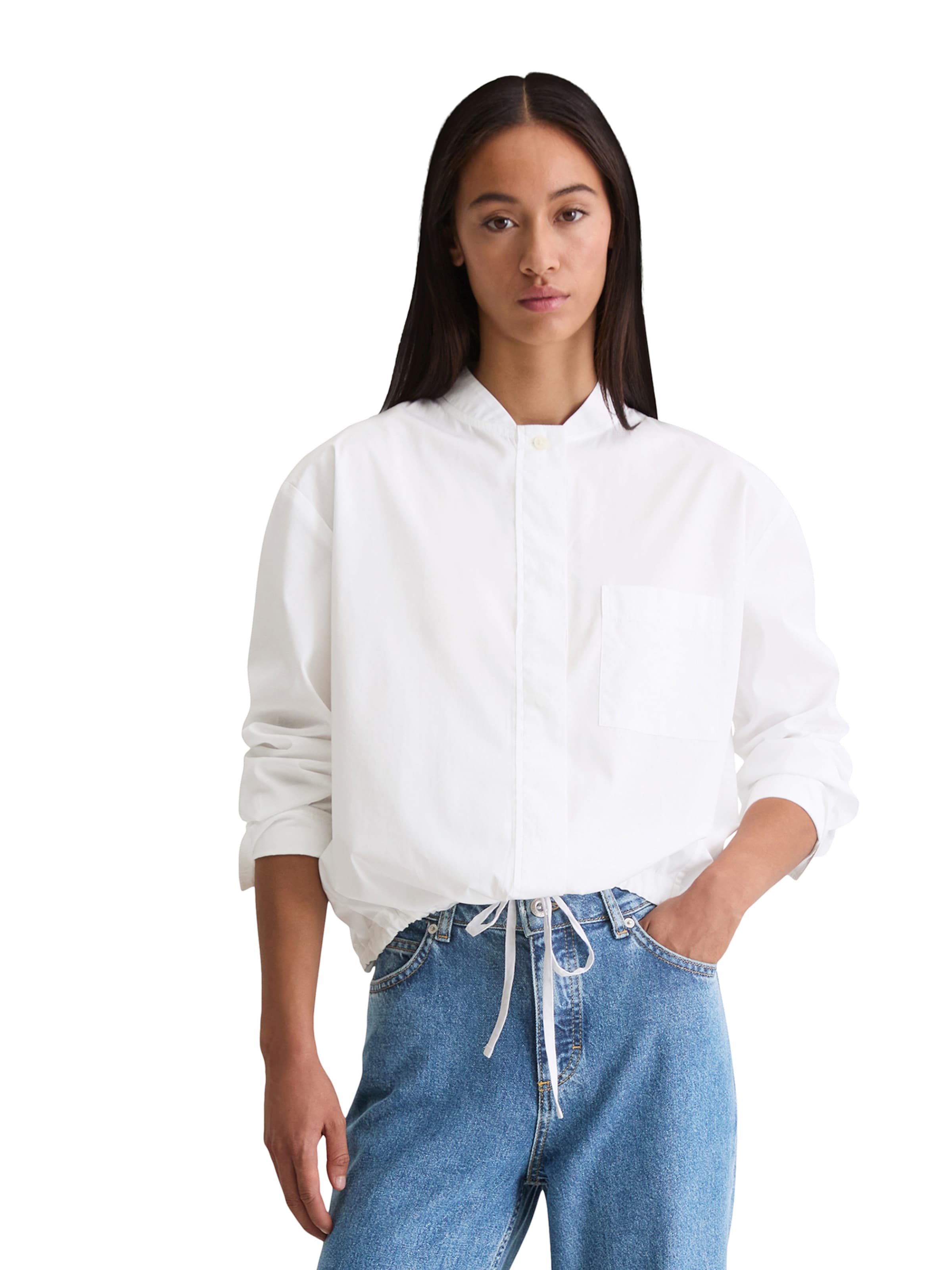 Marc O'Polo Μπλούζα σε λευκό: μπροστά