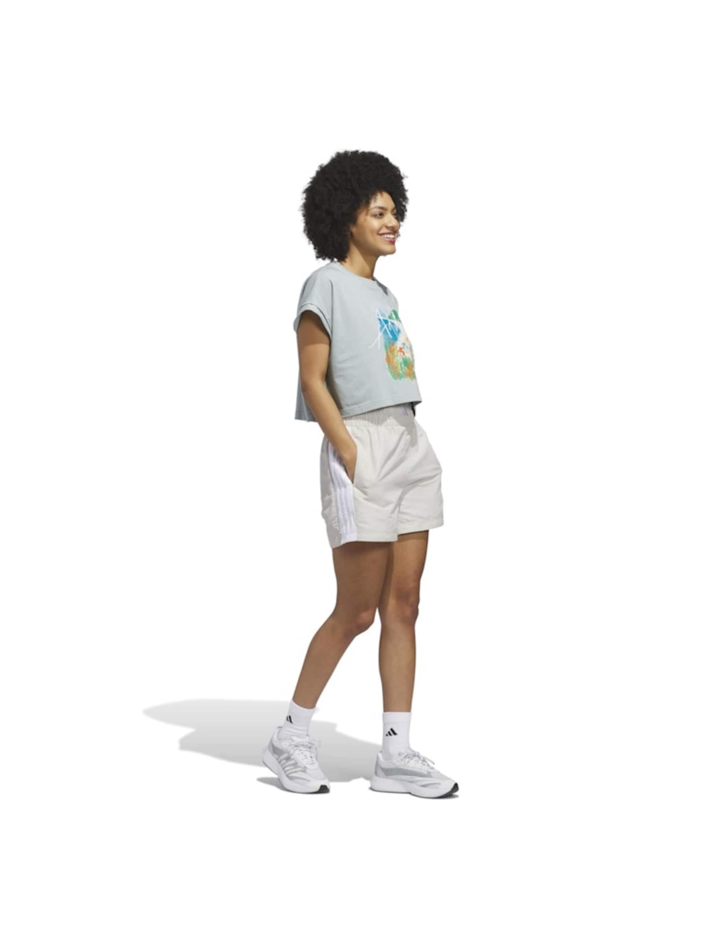 ADIDAS SPORTSWEAR Λειτουργικό μπλουζάκι 'SUMMER ROMANCE' σε πράσινο