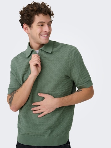 Only & Sons Sweater 'ONSMENU' in Green