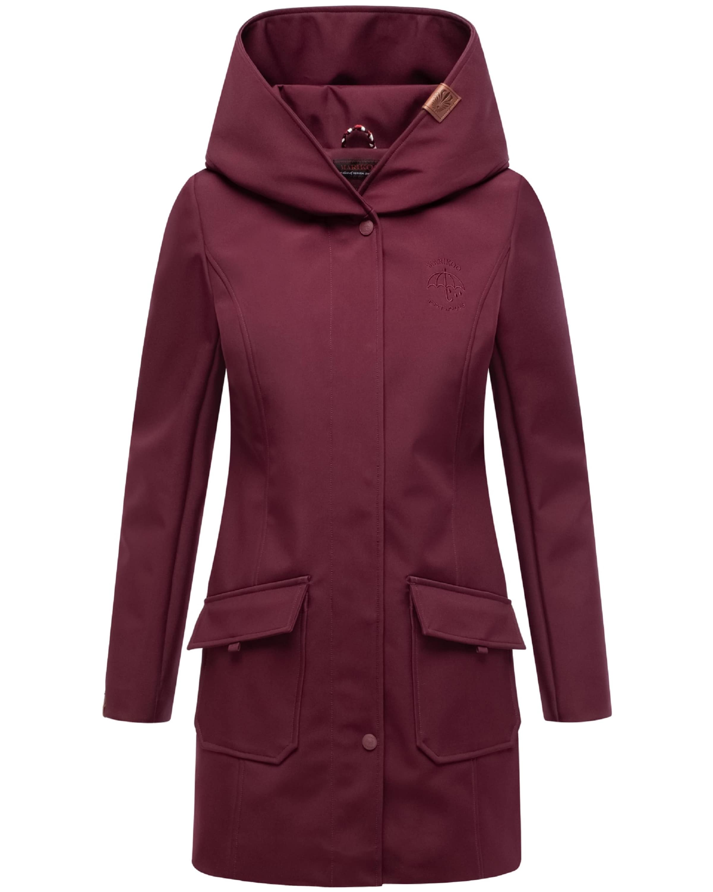 MARIKOO Λειτουργικό παλτό 'Mayleen' σε κόκκινο: μπροστά