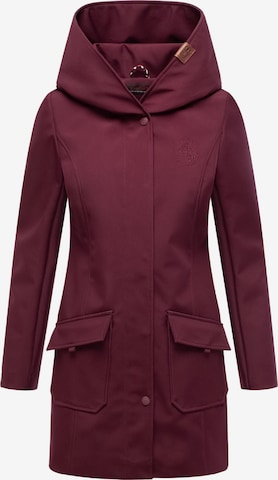 MARIKOO Toiminnallinen pitkä takki 'Mayleen' värissä punainen: etupuoli