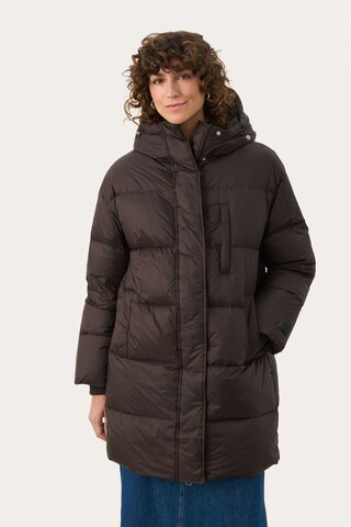 Part Two Winter Jacket in Brown: front