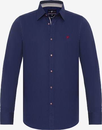 DENIM CULTURE Button Up Shirt 'AURIENNE' in Blue: front