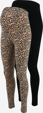 MAMALICIOUS Skinny Leggings 'Julienne' in Bruin: voorkant