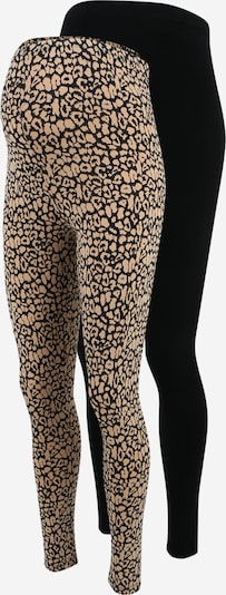 MAMALICIOUS Leggings 'Julienne' in de kleur Lichtbruin / Zwart, Productweergave
