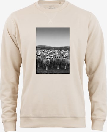 Cotton Prime Sweatshirt 'Schafe' in Beige: Vorderseite