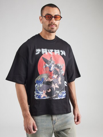 ALPHA INDUSTRIES Tričko 'Japan Warrior' – černá: přední strana