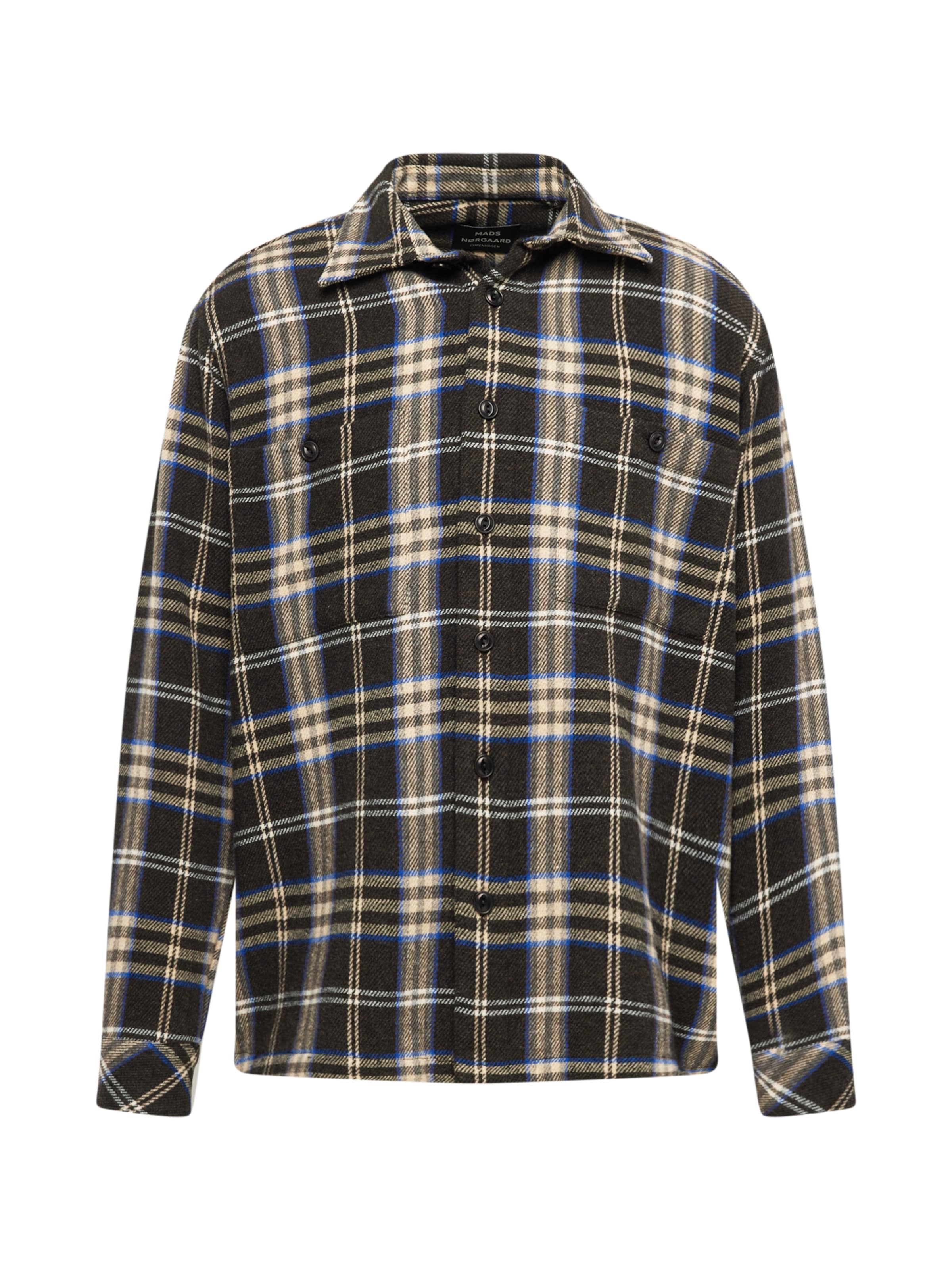 MADS NORGAARD COPENHAGEN Rovný strih Košeľa - Hnedá: predná strana