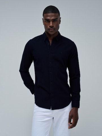 Coupe slim Chemise Salsa Jeans en bleu : devant