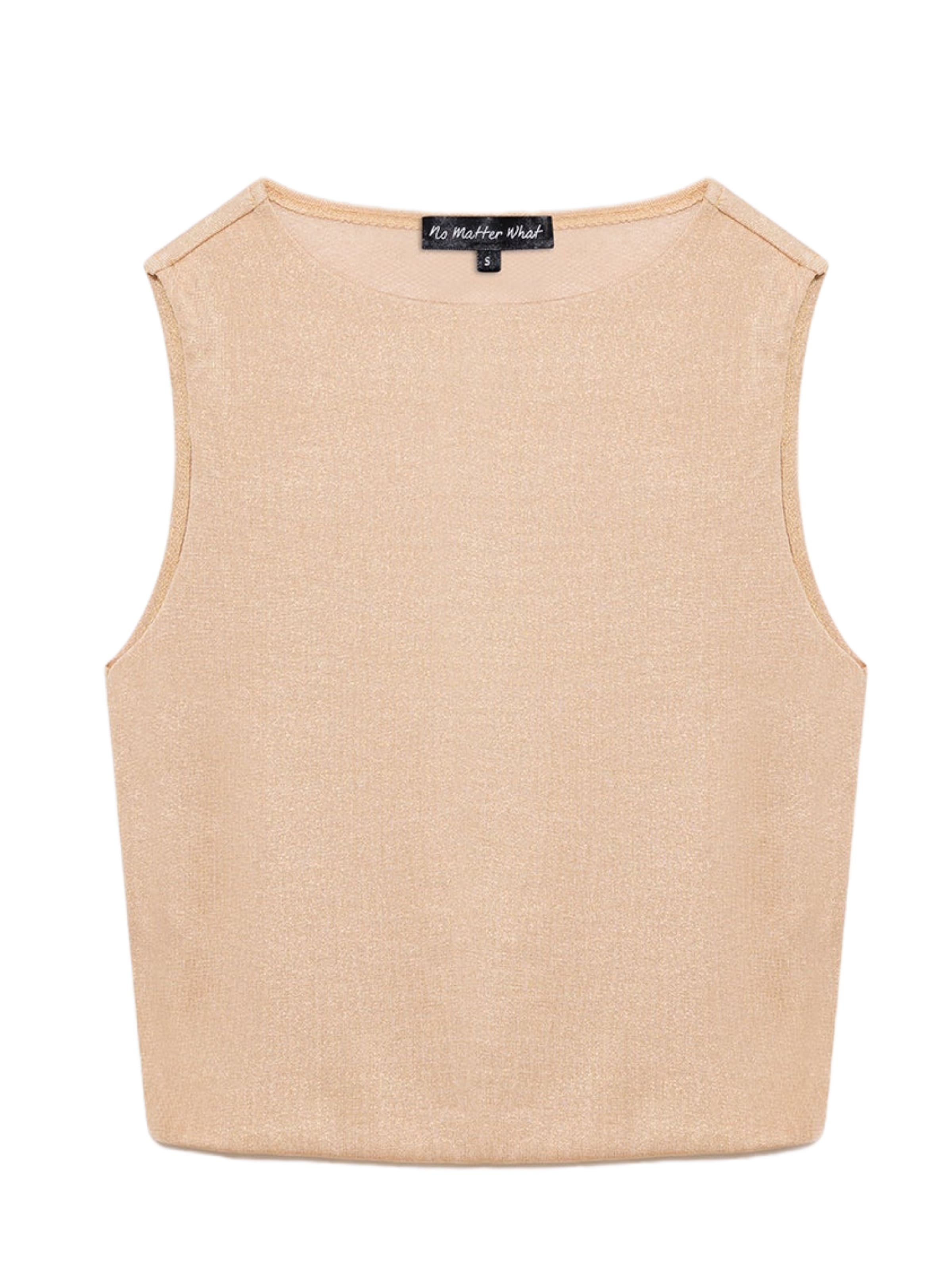 No Matter What Top in Goud: voorkant