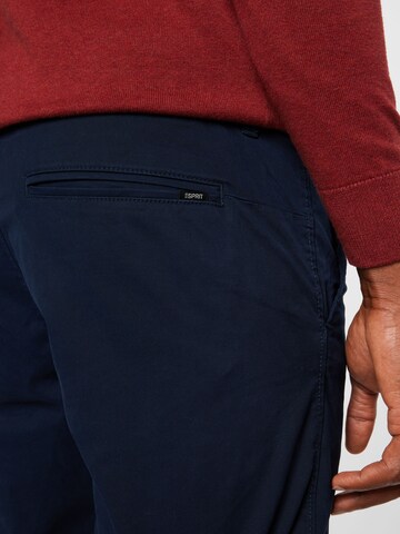 ESPRIT - Slimfit Pantalón chino en azul