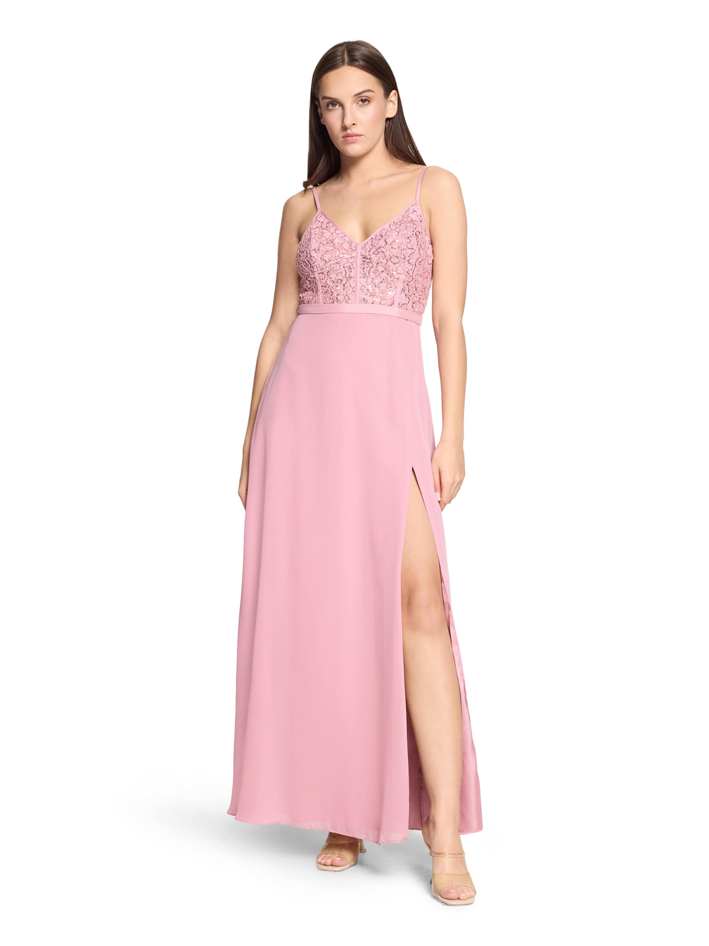Robe de soirée Vera Mont en rose : devant