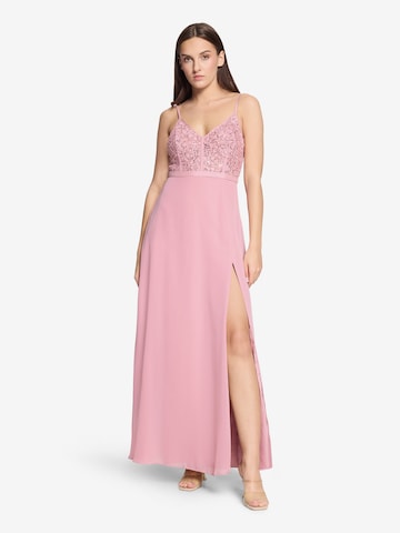 Robe de soirée Vera Mont en rose : devant