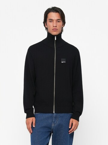 KARL LAGERFELD JEANS Gebreid vest in Zwart: voorkant