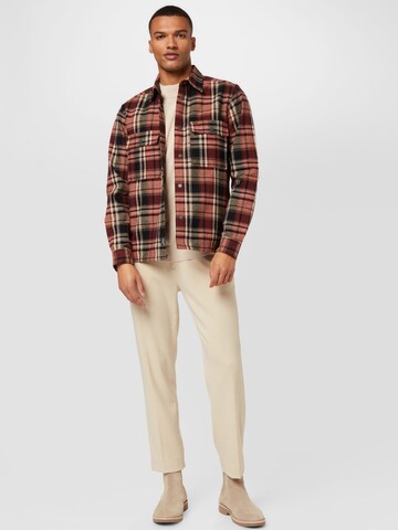 Only & Sons - Regular Fit Camisa 'Josh' em vermelho