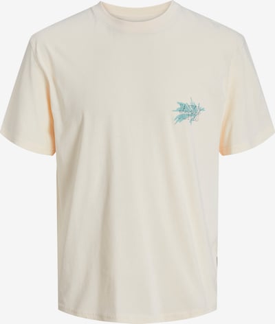 JACK & JONES T-Shirt 'Lafayette' in creme / aqua / schwarz, Produktansicht