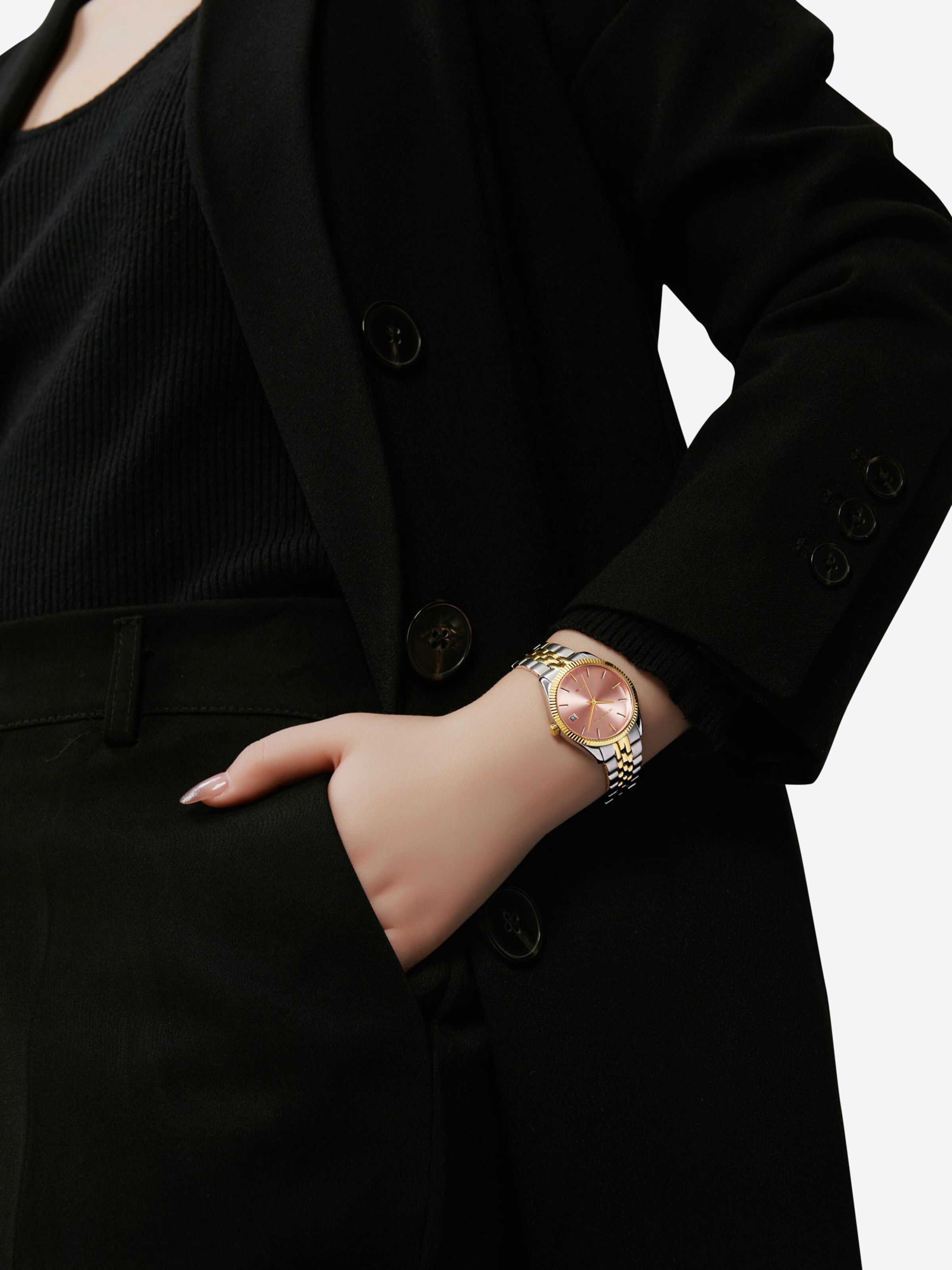 Victoria Hyde Analog Watch in Gold: front