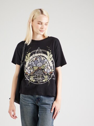 T-shirt QS en noir : devant