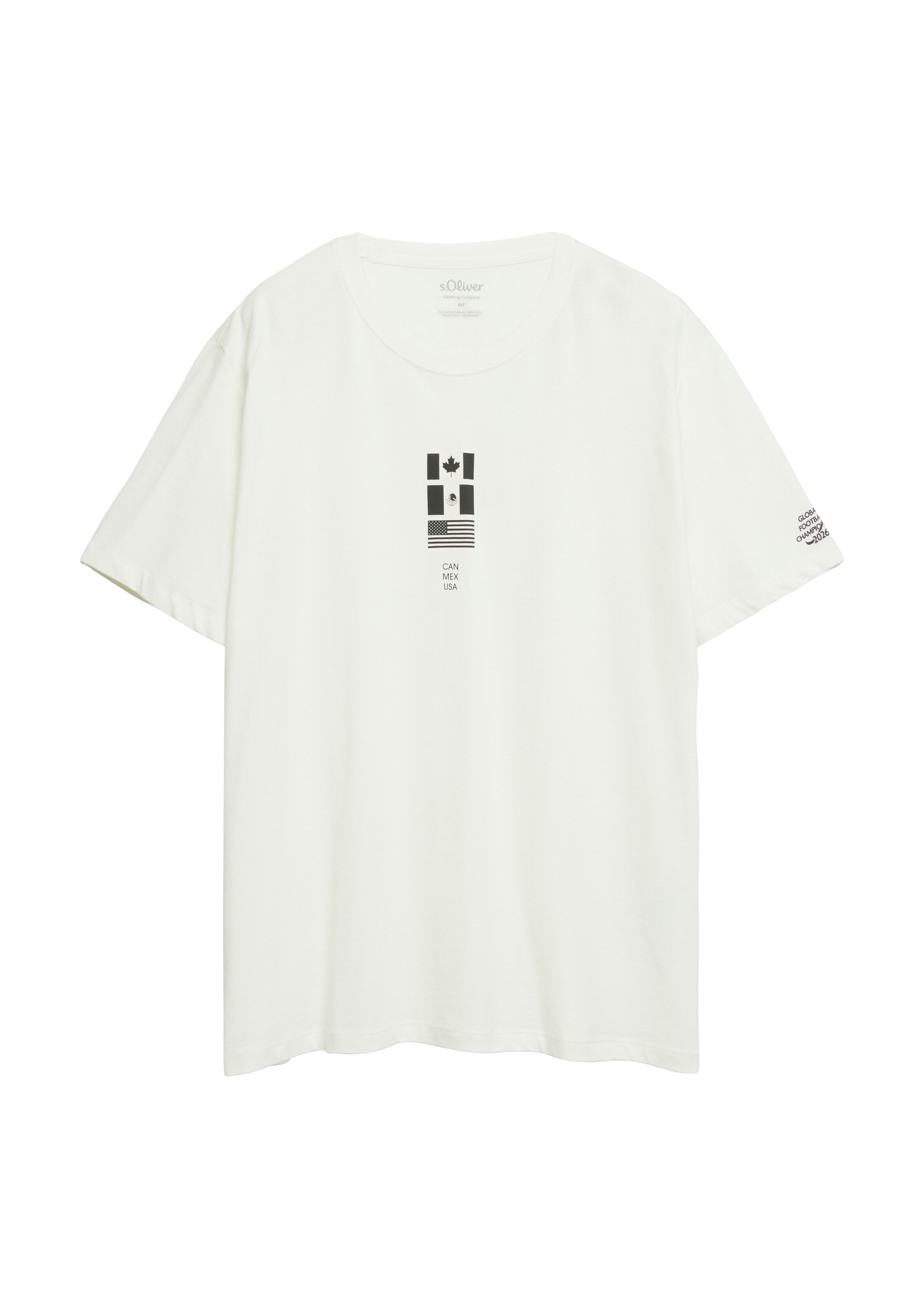 s.Oliver Men Big Sizes T-Shirt in Beige: Vorderseite