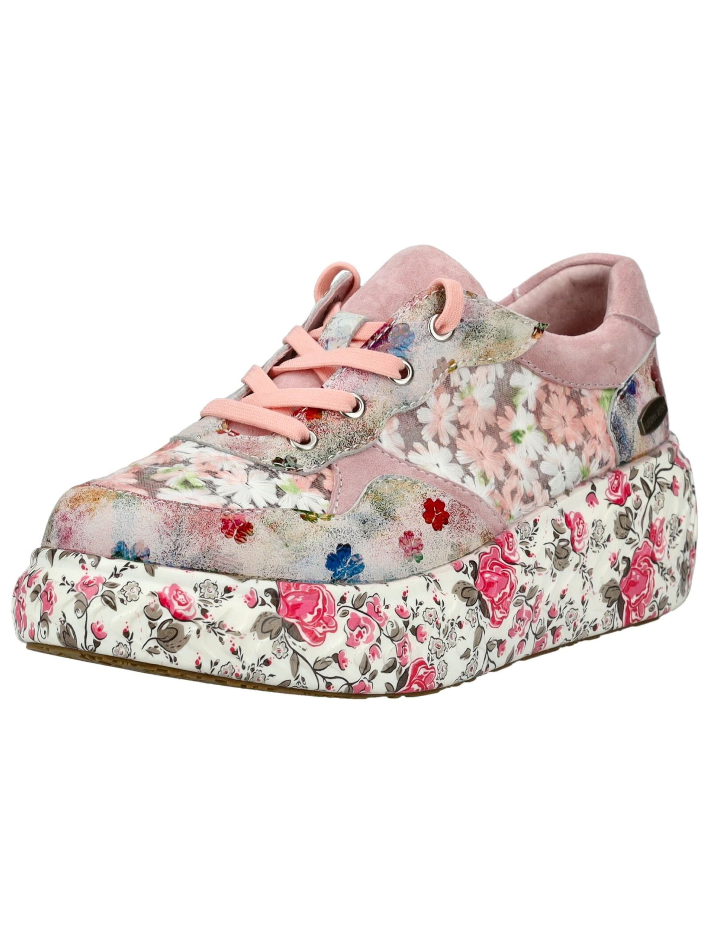 Baskets basses Laura Vita en rose : devant