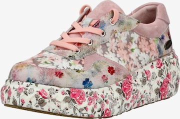 Baskets basses Laura Vita en rose : devant