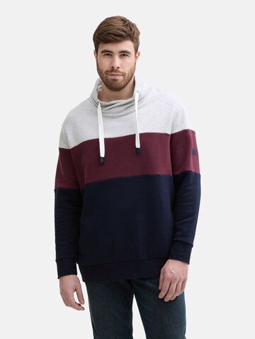TOM TAILOR Men + Sweatshirt in Blauw: voorkant