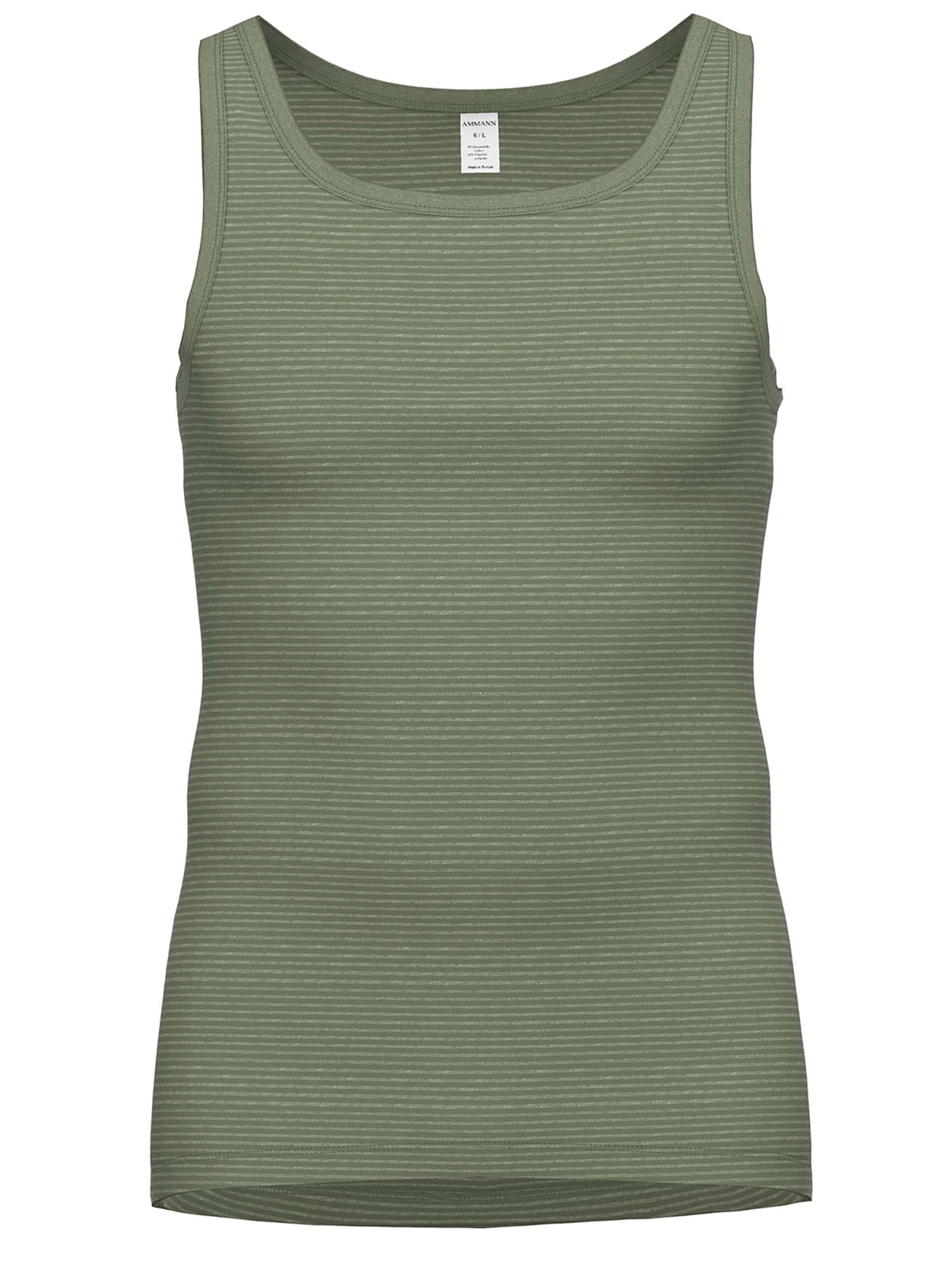 Ammann Undershirt 'Jeans Feinripp' in Green