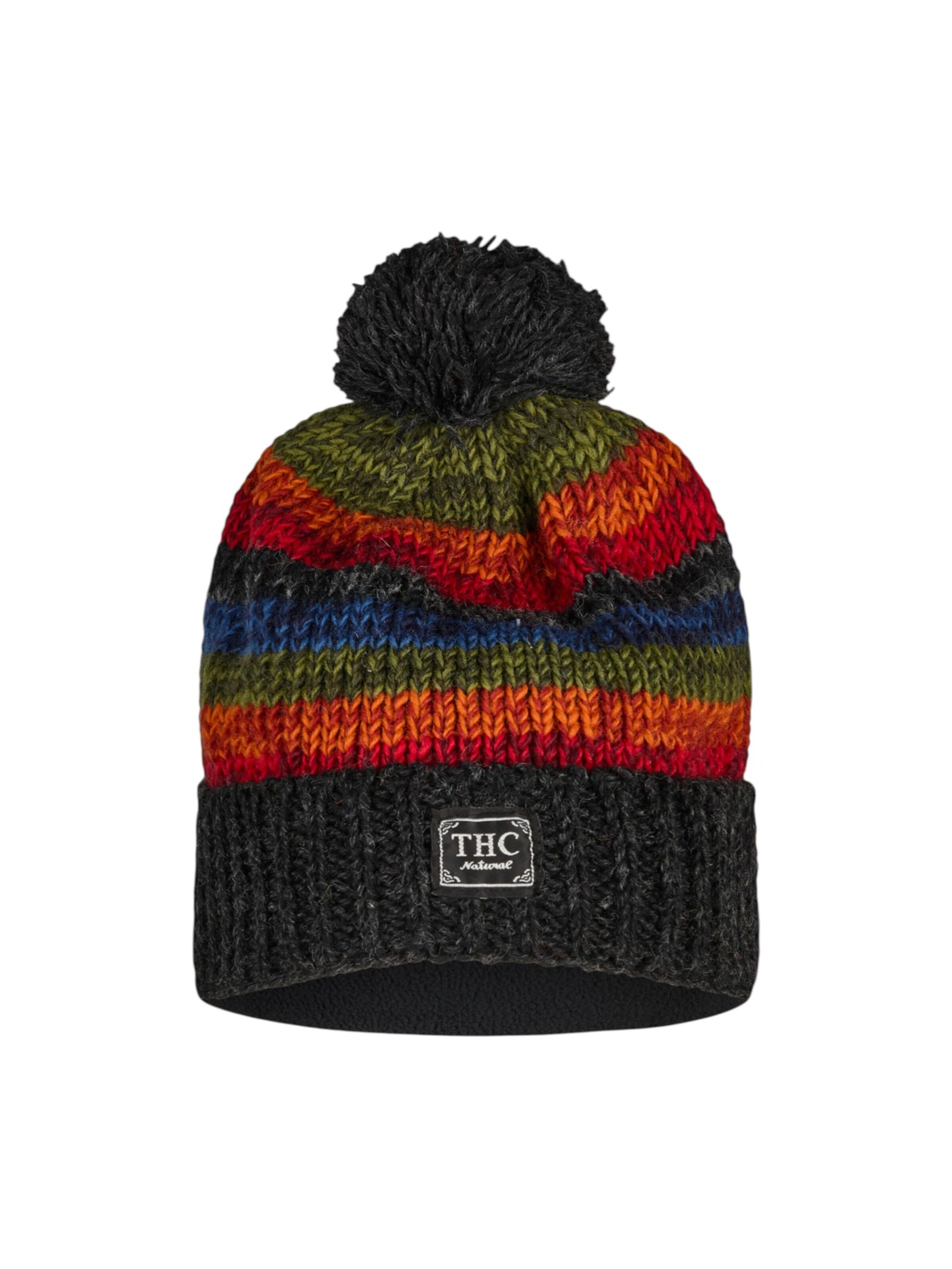 THC Natural Line Beanie in Mixed colors: front