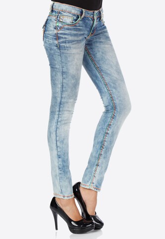 CIPO & BAXX Slimfit Jeans 'Neon' in Blau