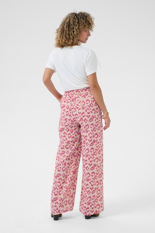 Cream Wide leg Broek 'Bellis' in Roze