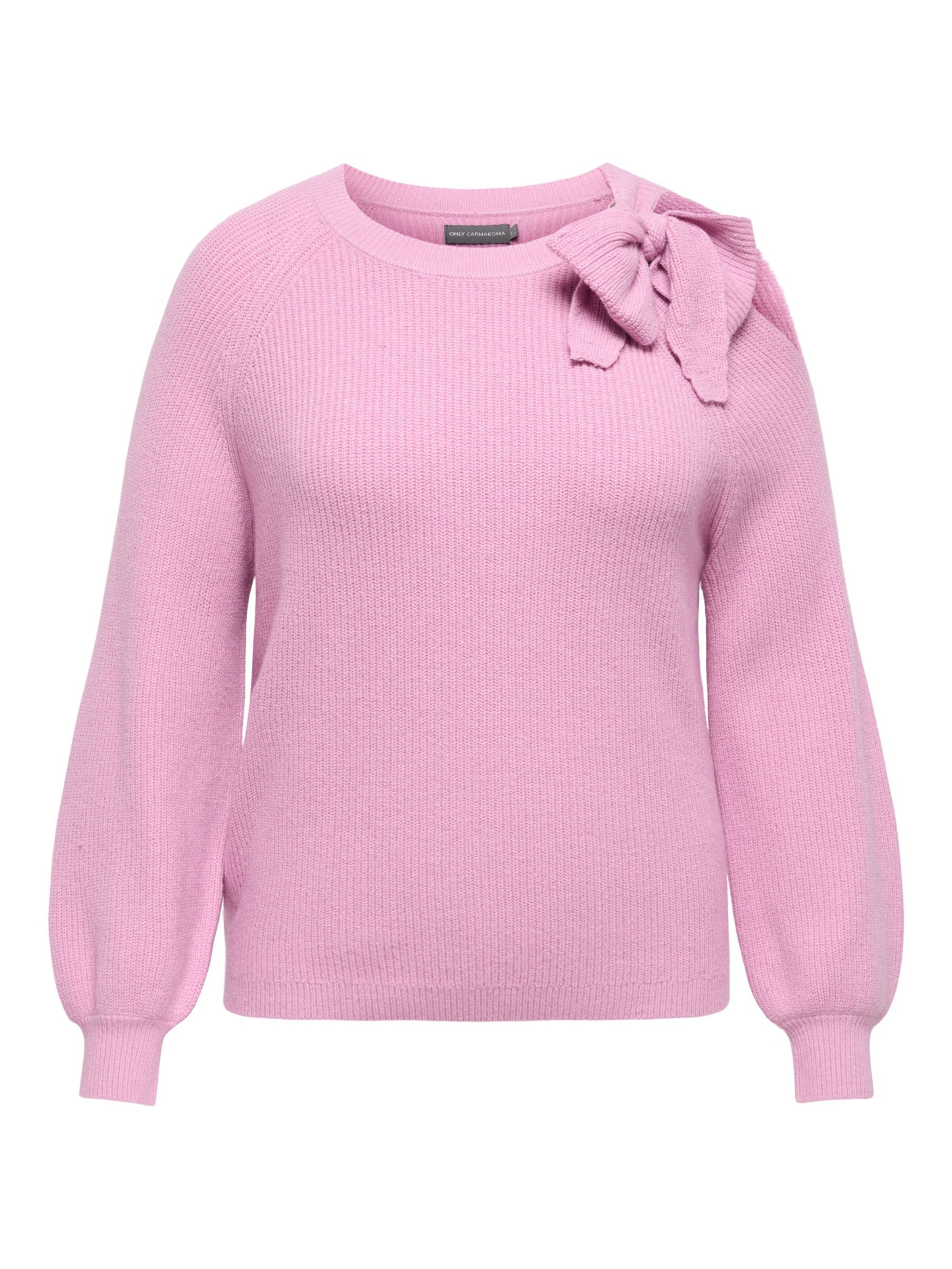 ONLY Carmakoma Trui 'CARKALA' in Roze: voorkant