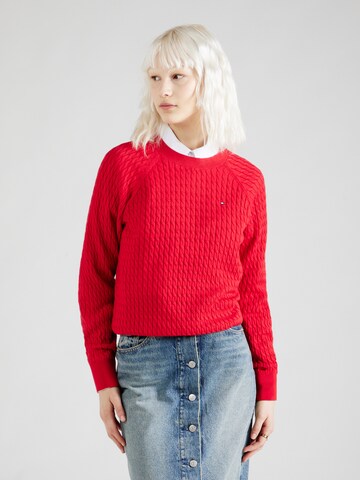 TOMMY HILFIGER Sweter w kolorze czerwony: przód