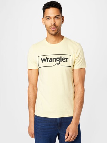 T-Shirt WRANGLER en jaune : devant