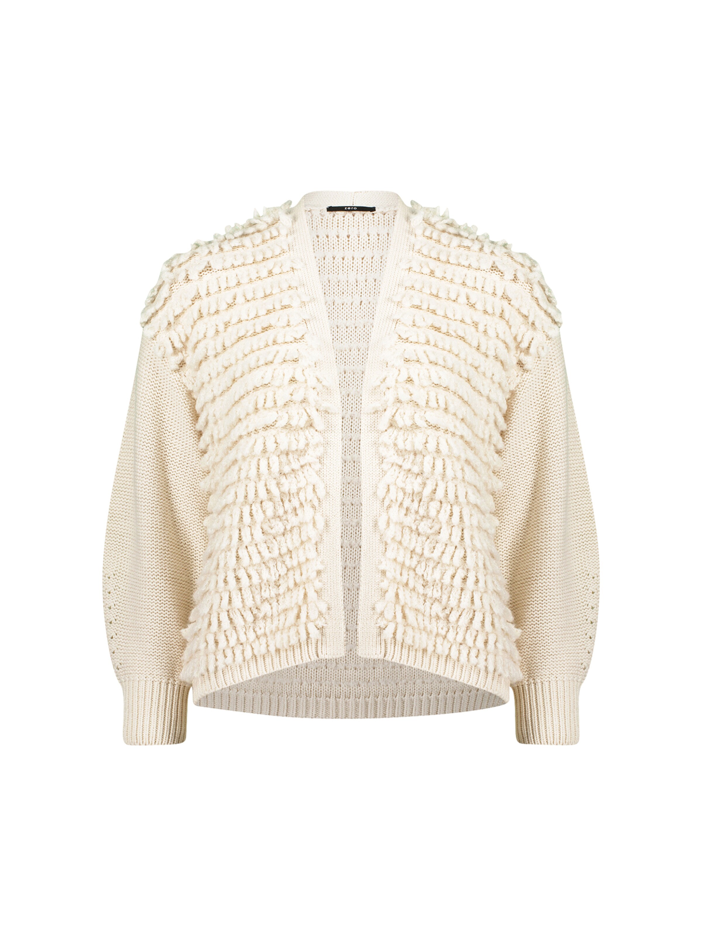 zero Gebreid vest in Wit: voorkant