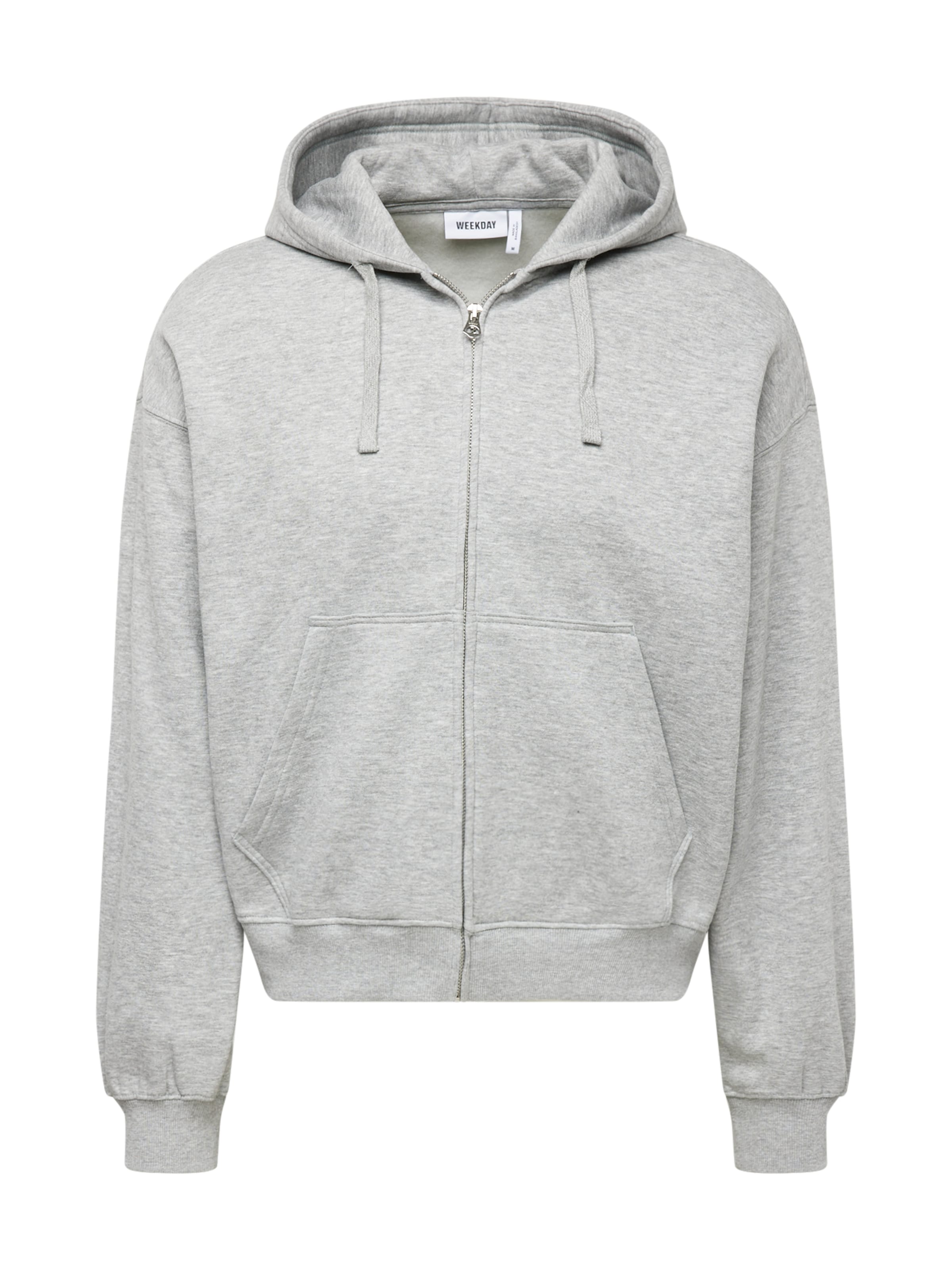 WEEKDAY Sweat jacket in Grey: front