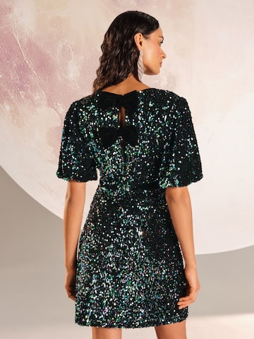 Robe love & roses en bleu