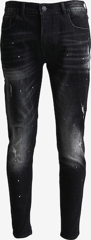 Alessandro Zavetti Slimfit Džíny 'Leonelli' – černá: přední strana