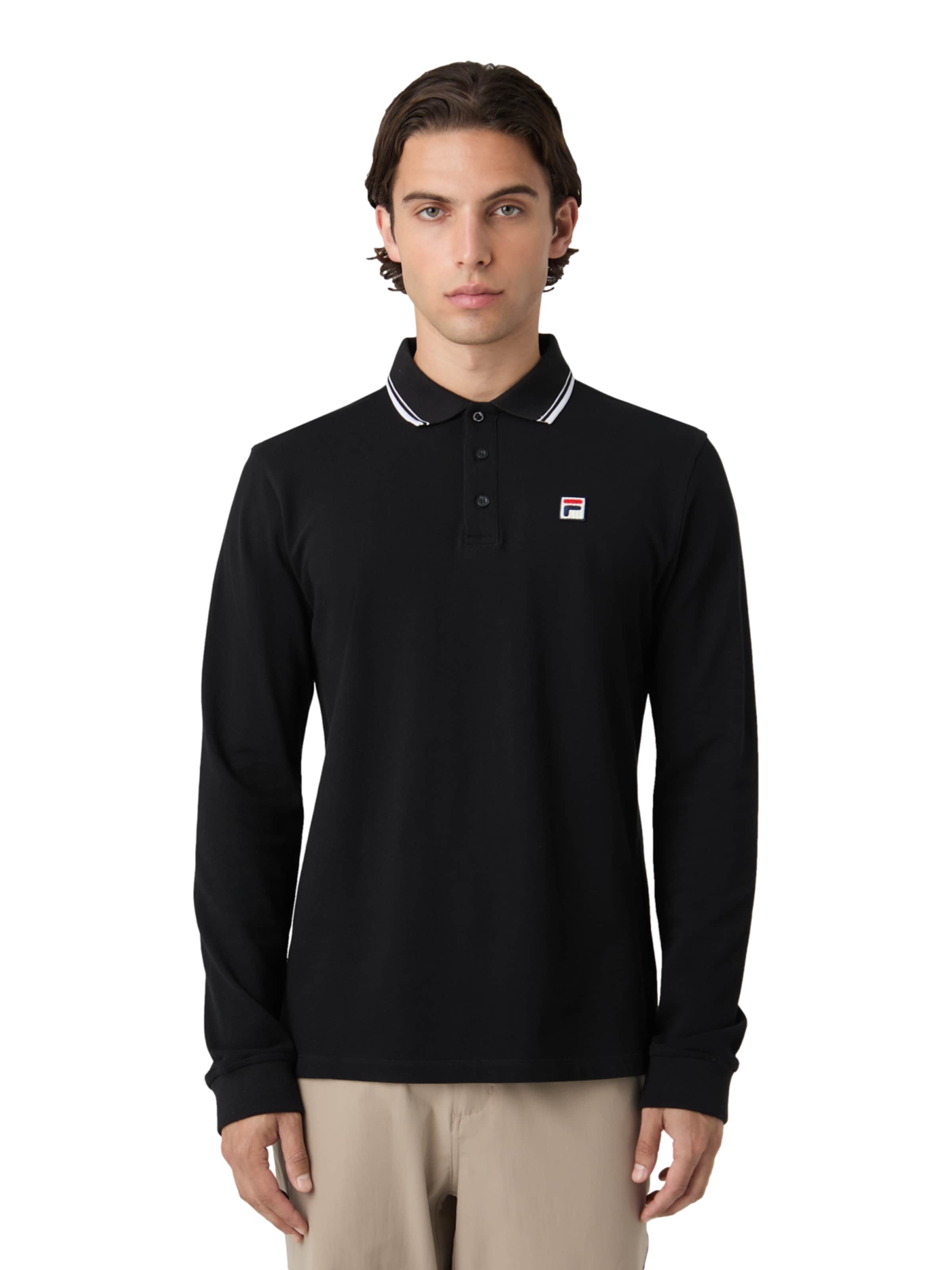 FILA Poloshirt 'BIELLA' in Schwarz: Vorderseite