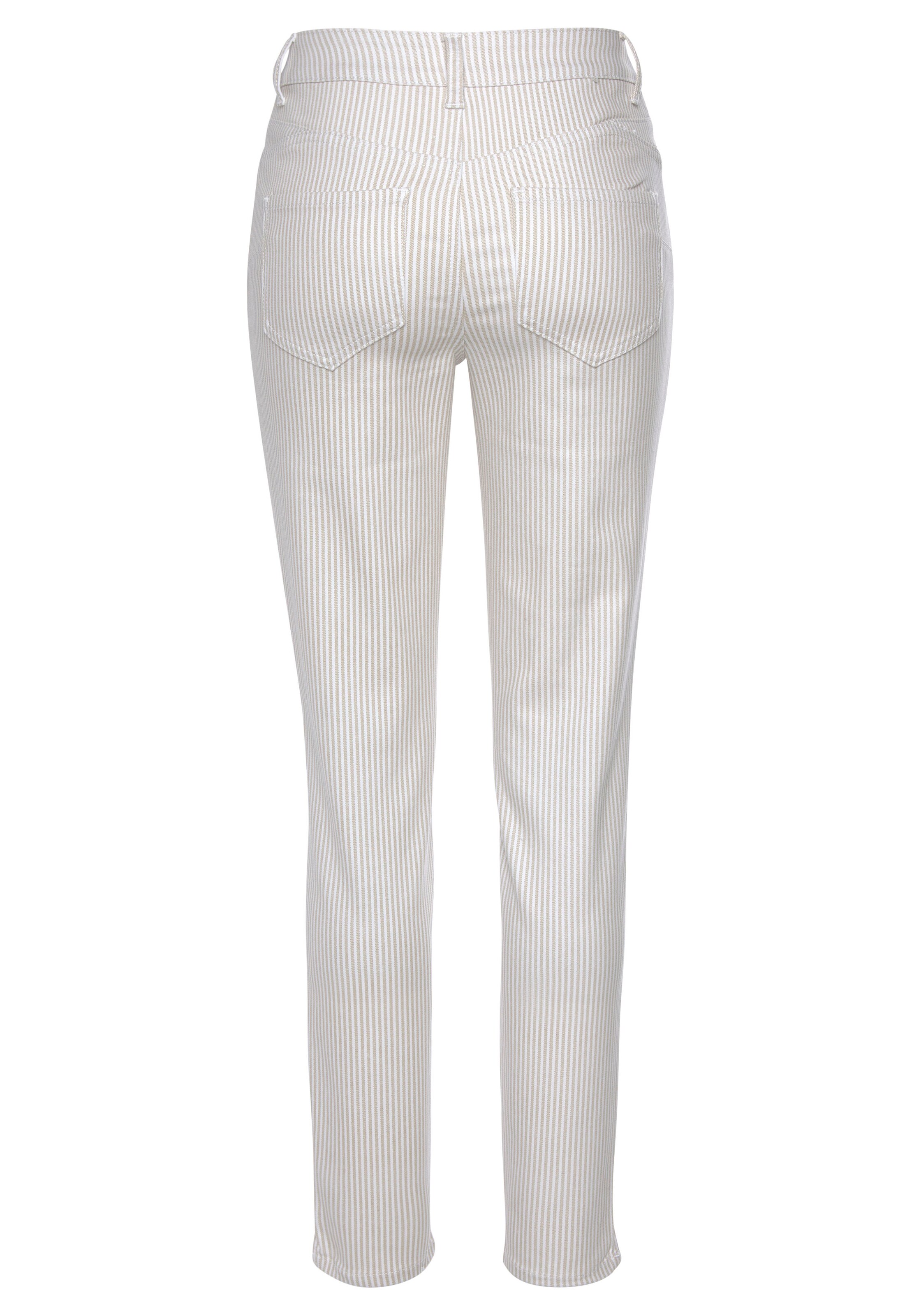 LASCANA Skinny Broek in Bruin