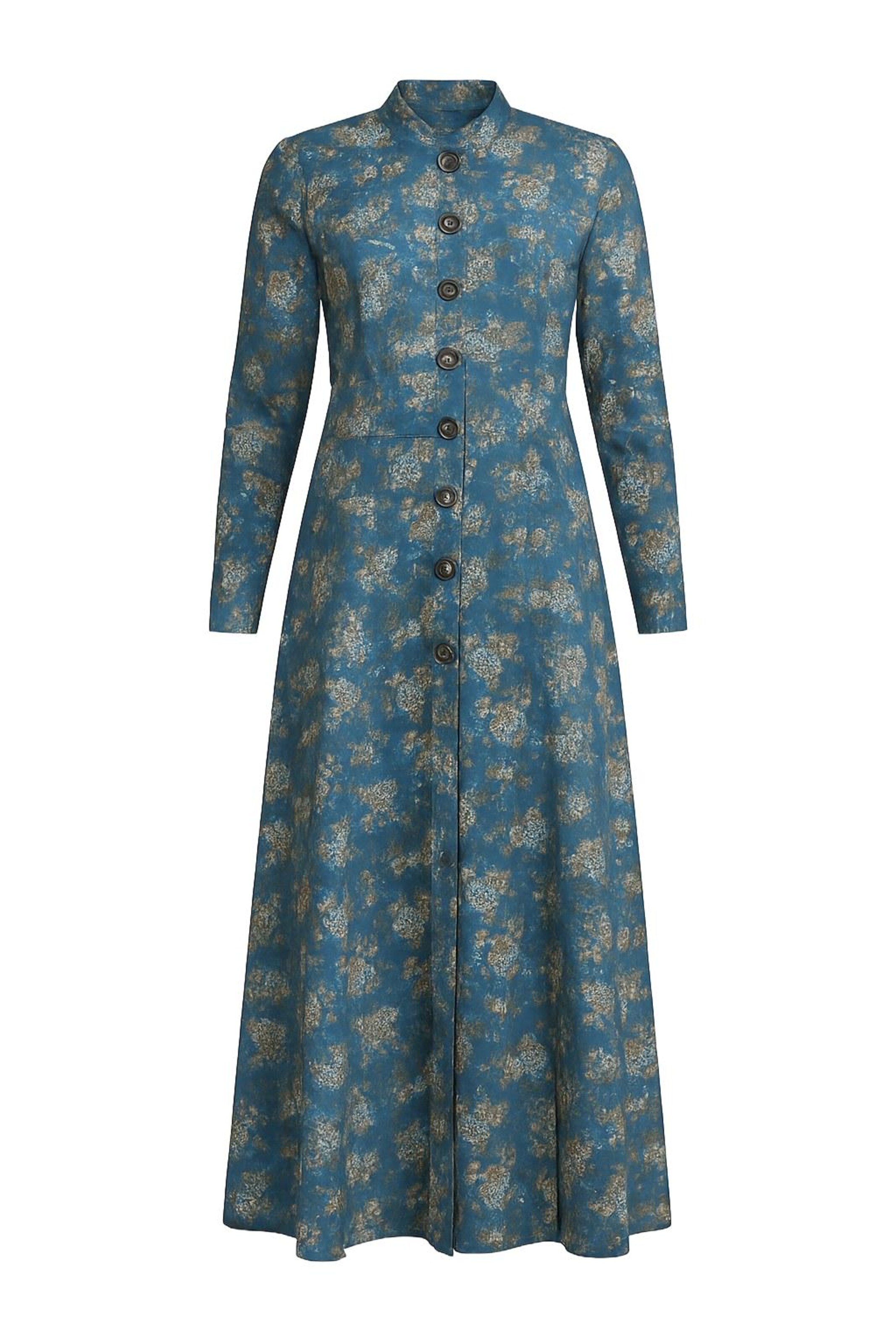 MODAMIHRAM Kleid in blue denim / hellblau / brokat, Produktansicht